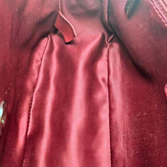 Chanel Burgundy Crystal Embellished Rectangular Classic Mini Flap Bag - Picture 13 of 16